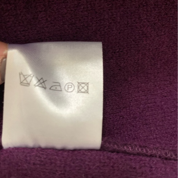 Vintage Ireland Coat Clodagh Callaghan 100% Boiled Wool Purple Art Gold Size 12 - Picture 13 of 14